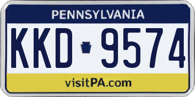 PA license plate KKD9574