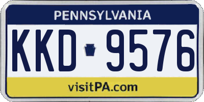 PA license plate KKD9576