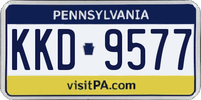 PA license plate KKD9577