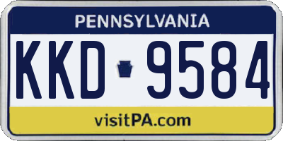 PA license plate KKD9584