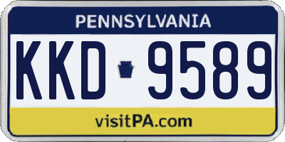 PA license plate KKD9589