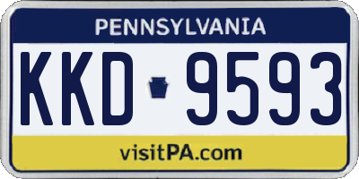 PA license plate KKD9593