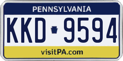 PA license plate KKD9594