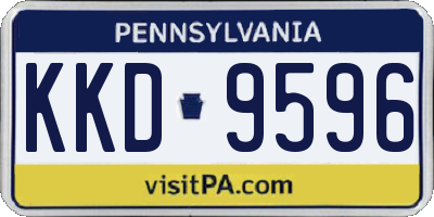 PA license plate KKD9596