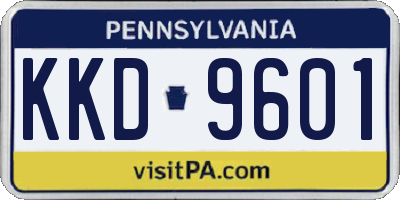 PA license plate KKD9601