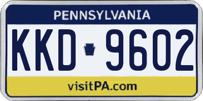 PA license plate KKD9602