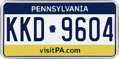 PA license plate KKD9604
