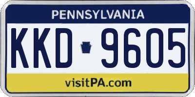 PA license plate KKD9605