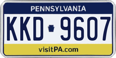 PA license plate KKD9607