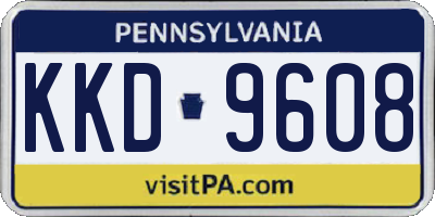 PA license plate KKD9608