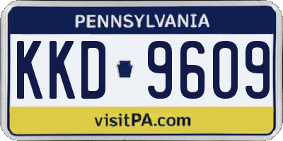 PA license plate KKD9609
