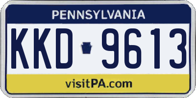 PA license plate KKD9613
