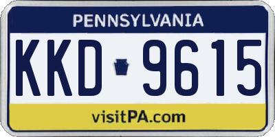 PA license plate KKD9615