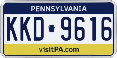 PA license plate KKD9616