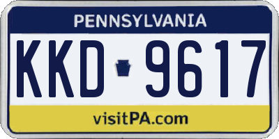 PA license plate KKD9617