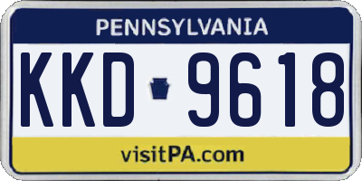 PA license plate KKD9618