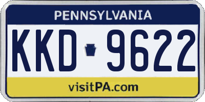 PA license plate KKD9622