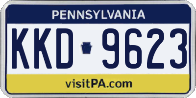 PA license plate KKD9623