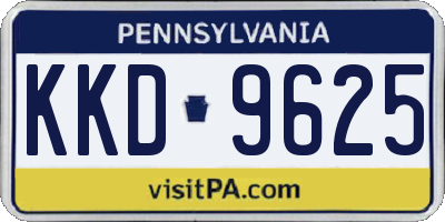 PA license plate KKD9625