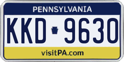 PA license plate KKD9630