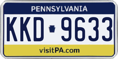 PA license plate KKD9633