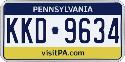 PA license plate KKD9634