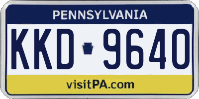PA license plate KKD9640