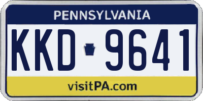 PA license plate KKD9641
