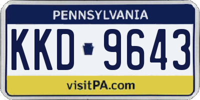 PA license plate KKD9643