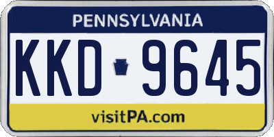 PA license plate KKD9645