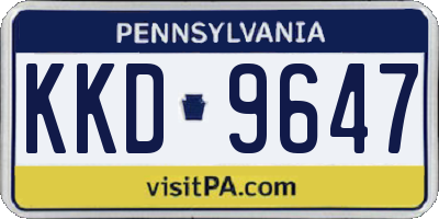 PA license plate KKD9647