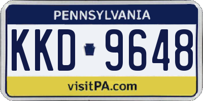 PA license plate KKD9648
