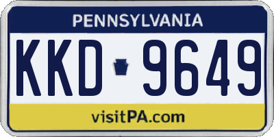 PA license plate KKD9649