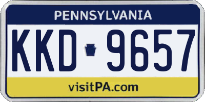 PA license plate KKD9657