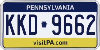 PA license plate KKD9662