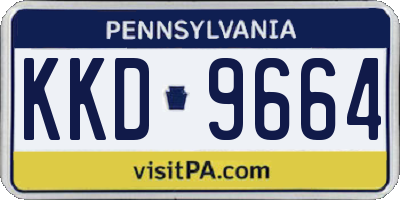 PA license plate KKD9664