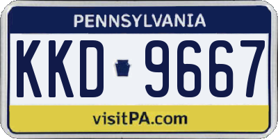 PA license plate KKD9667