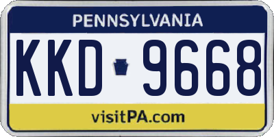 PA license plate KKD9668