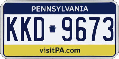 PA license plate KKD9673