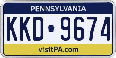 PA license plate KKD9674