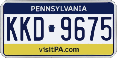 PA license plate KKD9675