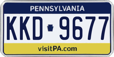 PA license plate KKD9677