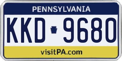 PA license plate KKD9680
