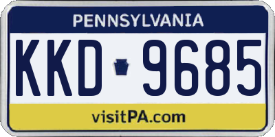PA license plate KKD9685