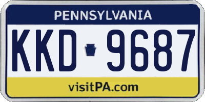 PA license plate KKD9687