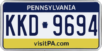 PA license plate KKD9694