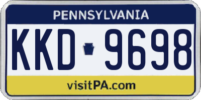 PA license plate KKD9698