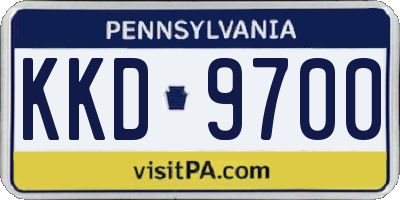 PA license plate KKD9700