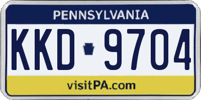 PA license plate KKD9704