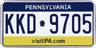 PA license plate KKD9705